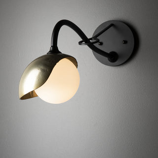 Brooklyn Brooklyn 1-Light Single Shade Long-Arm Sconce in Black