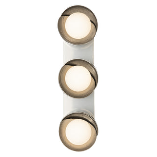 Brooklyn Brooklyn 3-Light Straight Double Shade Bath Sconce in Sterling