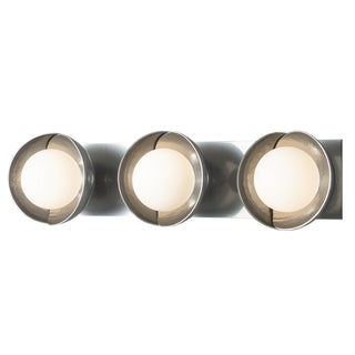 Brooklyn Brooklyn 3-Light Straight Double Shade Bath Sconce in Sterling