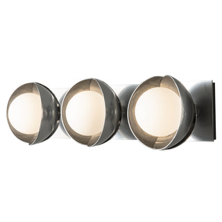 Brooklyn Brooklyn 3-Light Straight Double Shade Bath Sconce in Sterling