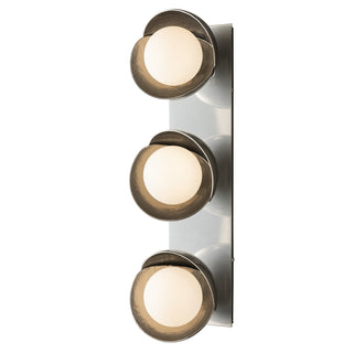Brooklyn Brooklyn 3-Light Straight Double Shade Bath Sconce in Sterling
