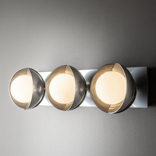Brooklyn Brooklyn 3-Light Straight Double Shade Bath Sconce in Sterling