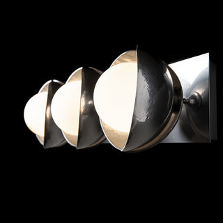 Brooklyn Brooklyn 3-Light Straight Double Shade Bath Sconce in Sterling