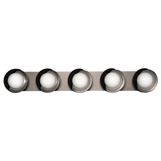 Brooklyn Brooklyn 5-Light Straight Double Shade Bath Sconce in Oil Rubbed Bronze