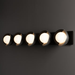 Brooklyn Brooklyn 5-Light Straight Double Shade Bath Sconce in Oil Rubbed Bronze