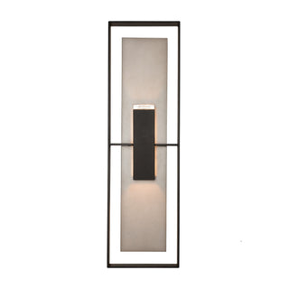 Shadow Box Shadow Box Tall Outdoor Sconce in Coastal Black