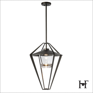 Stellar Stellar Large Outdoor Pendant/Semi-Flush in Coastal Oil Rubbed Bronze