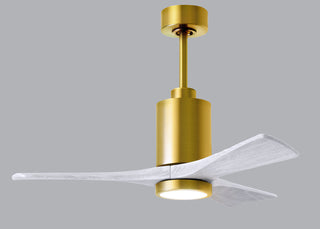 Patricia-3 42" Ceiling Fan in Brushed Brass