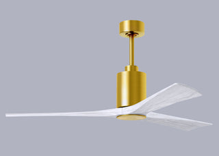 Patricia-3 60" Ceiling Fan in Brushed Brass