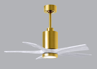 Patricia-5 42" Ceiling Fan in Brushed Brass