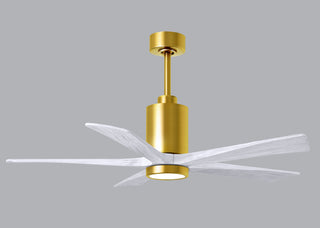 Patricia-5 52" Ceiling Fan in Brushed Brass
