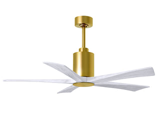 Patricia-5 52" Ceiling Fan in Brushed Brass