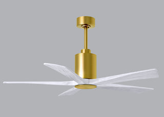 Patricia-5 52" Ceiling Fan in Brushed Brass