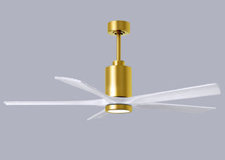 Patricia-5 60" Ceiling Fan in Brushed Brass