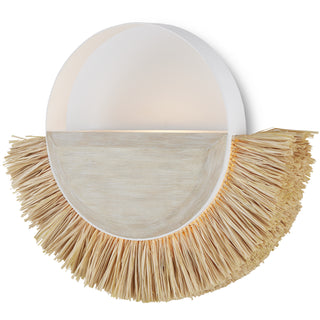 Seychelles One Light Wall Sconce in Sugar White/Sandstone/Natural