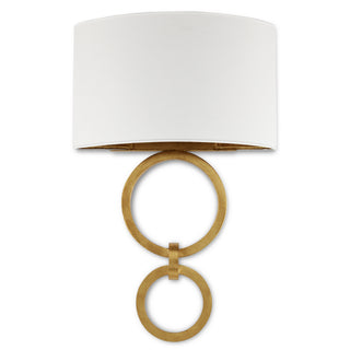 Bolebrook One Light Wall Sconce in Gesso White/Contemporary Gold Leaf