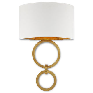 Bolebrook One Light Wall Sconce in Gesso White/Contemporary Gold Leaf