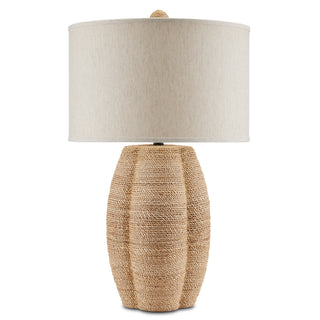Karnak One Light Table Lamp in Natural/Satin Black