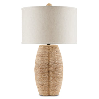Karnak One Light Table Lamp in Natural/Satin Black