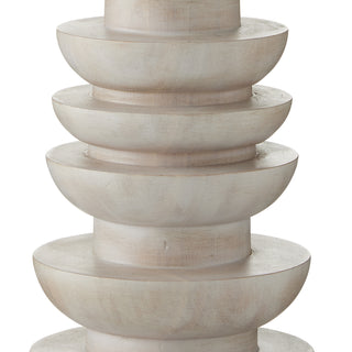 Malayan Two Light Floor Lamp in Whitewash