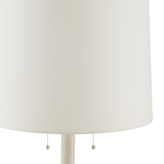 Malayan Two Light Floor Lamp in Whitewash