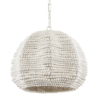 Octavia One Light Pendant in Whitewash/White