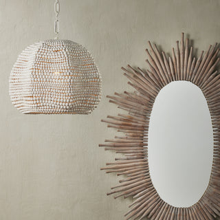 Octavia One Light Pendant in Whitewash/White