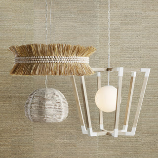 Octavia One Light Pendant in Whitewash/White