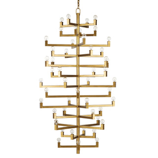 Andre 52 Light Chandelier in Brass