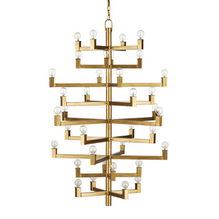 Andre 36 Light Chandelier in Brass
