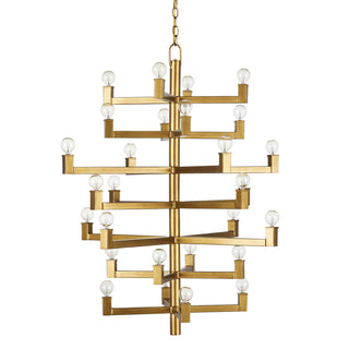 Andre 28 Light Chandelier in Brass