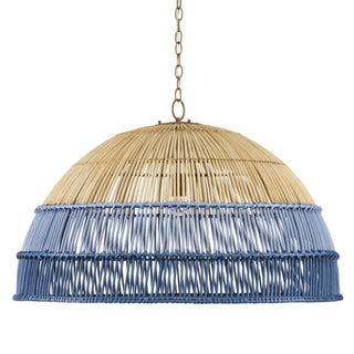 Senjyo One Light Pendant in Natural/Cornflower Blue/Blue Bonnet/Khaki