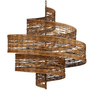 Saisei Five Light Chandelier in Khaki/Natural
