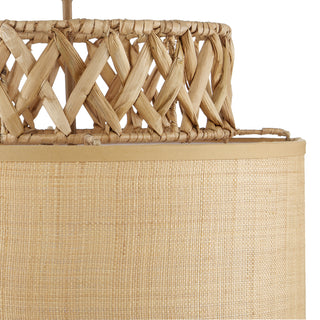 Isola Four Light Pendant in Khaki/Natural