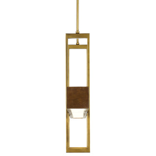Tonbridge LED Linear Chandelier in Chestnut/Brass