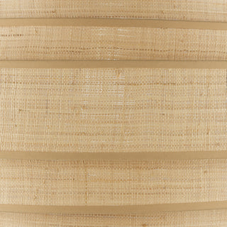 Maura Six Light Chandelier in Natural/Satin Black