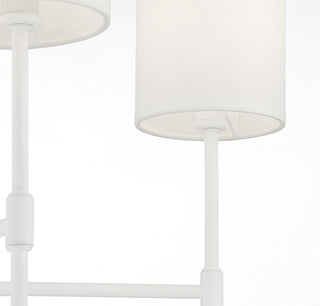 Five Light Chandelier in Bisque White