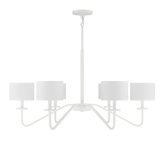 Six Light Chandelier in Bisque White