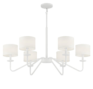 Six Light Chandelier in Bisque White