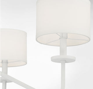 Six Light Chandelier in Bisque White