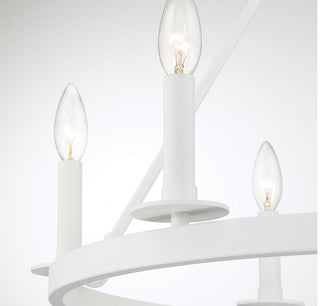 Six Light Chandelier in Bisque White