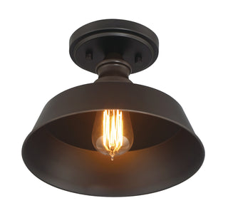 One Light Semi-Flush Mount in Oil Rubbed Bronze