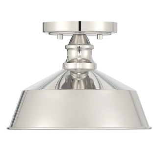 One Light Semi-Flush Mount in Polished Nickel