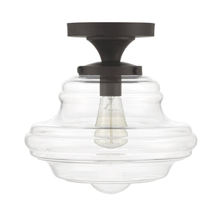 One Light Semi-Flush Mount in Oil Rubbed Bronze