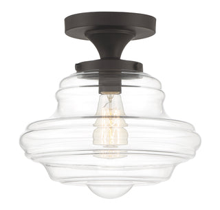 One Light Semi-Flush Mount in Oil Rubbed Bronze
