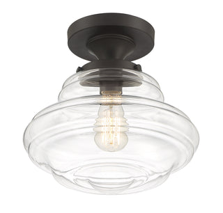 One Light Semi-Flush Mount in Oil Rubbed Bronze