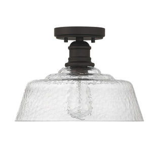 One Light Semi-Flush Mount in Oil Rubbed Bronze