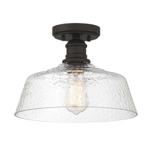 One Light Semi-Flush Mount in Oil Rubbed Bronze