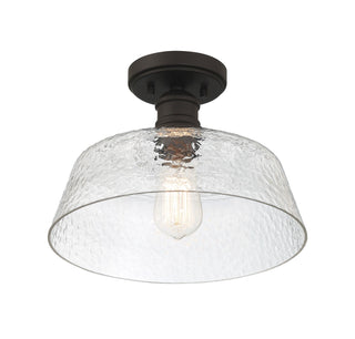 One Light Semi-Flush Mount in Oil Rubbed Bronze