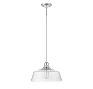 One Light Pendant in Polished Nickel